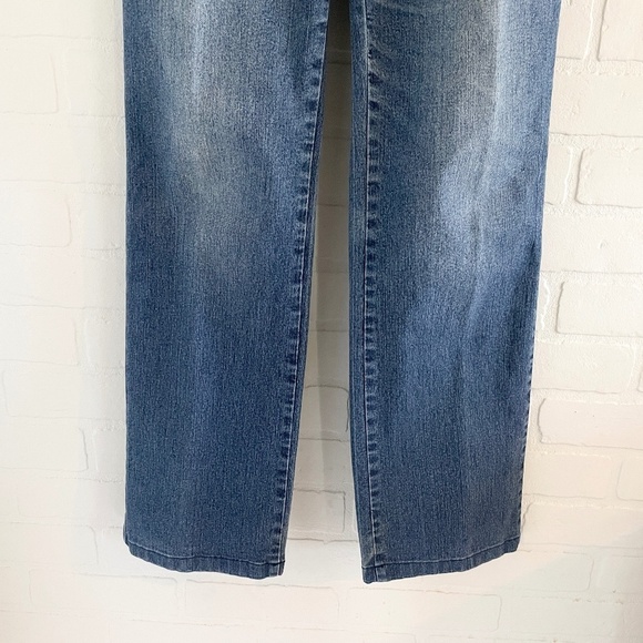 Vintage Y2K Denim Jeans Kansas Mid Rise Dark/Mid Wash Blue Cotton blend Sz 32 - Picture 4 of 14